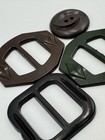3 Vintage Bakelite Belt Buckles Green Black Brown   Bakelite Brown Button 