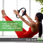 Pilates Ring Fitness Circle - Lightweight   Durable Foam Padded Handles  Flexibl