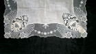 Vtg 11  White Floral Embroidered Net Lace Linen Wedding Bridal Hanky Nos W Tag