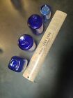 Vintage Vicks Vaporub Cobalt Blue Glass Bottle Jar Rare Antique Nice Shape 40 s