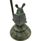 Vintage Mouse Reading Book Candlelight Candle Holder Solid Brass
