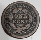 1847 Braided Hair Large Cent  Good Details  Early U s  Copper Coin  Free Ship 