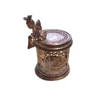 Lunt Usa Silversmiths Brass Silver Plated Tooth Fairy Trinket Box C-220