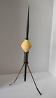 Antique Copper Lightning Rod Bakelite Globe Ball Vintage Small Short 27 