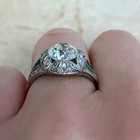 2ct Art Deco Vintage Style Lab Created Diamond Engagement 14k White Gold Fn Ring