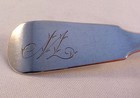 Coin Silver Gale   Moseley New York 1830 s  Large Spoon s - 8 3 4  Mono M