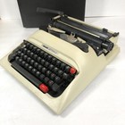 Olivetti Lettera 12 Manual Typewriter White Qwerty Pica With Case Tested Spain