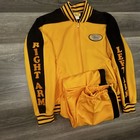 Vintage Olympia Gold Tracksuit Mens Xl Yellow Right Left Arm Beer Promo 80s Usa