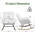 Nursery Rocking Chair  Upholstered Glider Rocker  White Grey