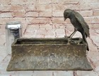 Handmade Bronze Sculpture Statue Special Patina Collectible Vase Planter Artwork