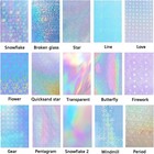 15 Sheets Holographic Sticker Paper 8 3x11 7 Inch Clear Vinyl Self White 