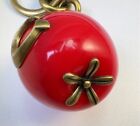 Luxury Newcoachred Apple Keychain Bag Charm Keychain Resin And Metal Gifts