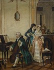Austrian School Early 19th Century Oil - The Courting Couple