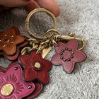 Coach Wild Flower Mixed Bag Charm Bright Violet Multi Bag Charm Key Ring
