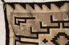 Antique Navajo Rug Native American Indian Textile 37x25 Vtg Two Grey Hills Weave