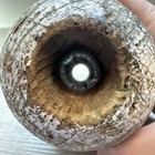 Vintage Wooden Marine Fish Net Float Buoy Oblong Wood 6  X 3 25  