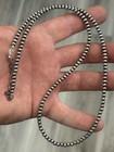 Sterling Silver Native American Sw 4mm Navajo Pearl 22     2    Necklace  925