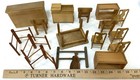 Vintage Handmade Doll House Miniature Wooden Furniture 17 Piece Lot 1 12 Signed