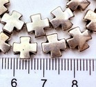 Silver Metal Cross Beads 8mm Qty 25