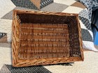 Basket Woven Wicker rattan Storage serving  9 5  X 3  X 12  