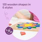 Melissa   Doug Pattern Blocks And Boards With 120 Multi-colored Wooden Shape Til