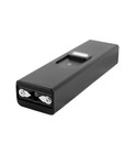 Police Mini Rechargeable Usb Stun Gun Led Flashlight Self Defense Tool Black