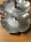 Vintage Aluminum 2 Tiered Tidbits Serving Tray 5 1 2    Tall