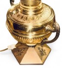 Arts   Crafts Bradley Hubbard Electrified Lamp Brass zinc iron Hexagonal Base