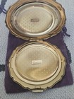 Vintage Floral Gold Tone Powder Compact Stratton Made In England Rare Pattern