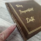 1961 Very Important Data Address Book Telephone Number Organizer True Vintage