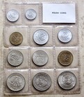 Poland Official Mint Set Of 11 Coins Issued In 1976  In Damaged Plastic Unc