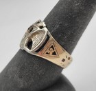 Vintage 10k Gold 32   Scottish Rite Masonic Double Eagle Ring  Missing Stone 7 9g