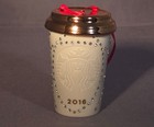Starbucks 2016 Small Swarovski Crystal Christmas Tree Cup Tumbler Ornament