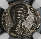 196 Ngc Xf Julia Domna Denarius Roman Empire Laetitia Pedigree  21041302c 