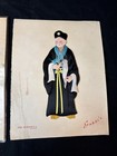 Vintage Chinese Hong Kong Gaddi   s Restaurant Silk Art Menu Pieces Lot
