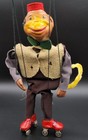 Vintage Peter Puppet Product Monkey Marionette On Skates With Original Box