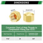 Japtend 3 8  Compression Cap  40pcs 3 8 Inch  Caps 