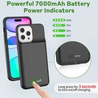 7000mah Battery Charger Case Power Bank Cover For Iphone 16 Pro Max 16 Plus 16