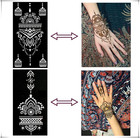 Henna Tattoo Stencils Kit  12 Sheets Temporary Tattoo Stickers For Women Girls I