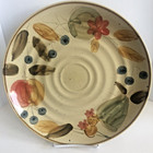 Gibson Everyday Ocean Fruit Dinner Plate 10 75  Stoneware Rib Line Design Multi