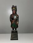 Old Honesty 5   Cigar Indian Chief 13    Tall Cast Iron Tobacco Coin Bank