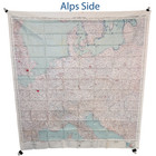 Vintage 1951 Usaf Cloth Chart Map Escape Air Force Military Cl200 Black Sea Alps