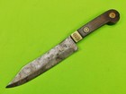 Vintage Antique Old Us Custom Made Large Bowie Knife W  Sheath