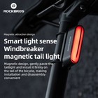 Rockbros Cycling Brake Taillight Seat Magnetic Sensor Antitheft Bike Smart Light