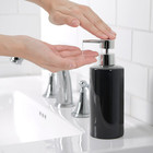 Ceramic Soap Dispenser Black Bathroom Pump Bottle Lotion Liquid Chrome 12 5oz