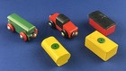 Brio Cabooses And Tenders And Cargo Boxes  1985  Rimless Wooden Railway