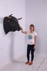 Hanging Spanish Fighting Bull Head Life Size Wall Decor Statue Display Prop