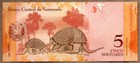 Venezuela Unc Replacement Note 5 Bolivares Bs September 2009 Z8