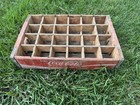 Vintage Coca-cola Coke Red Wood 24 Bottle Crate Wooden Carrier Aberdeen Sd