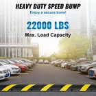 Uimoso 72   Rubber Speed Bump With 2 Channels  22000 Lbs Load Capacity 